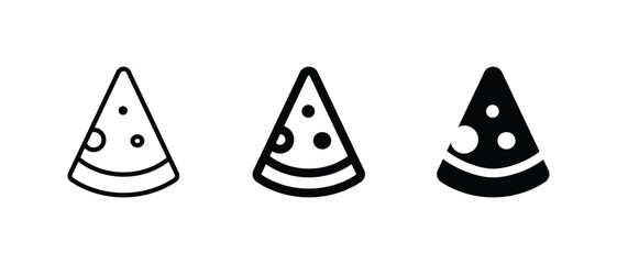 Pizza icon set vector For Web and mobile apps