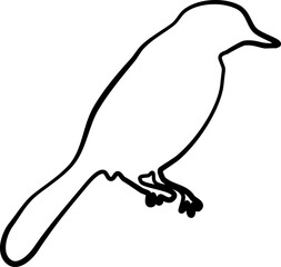 Fototapeta premium Bird graphic line element design vector