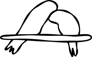 Lover bird graphic line element design vector