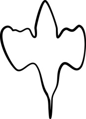 Bird graphic line element design vector