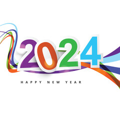 Elegant 2024 new year card celebration background
