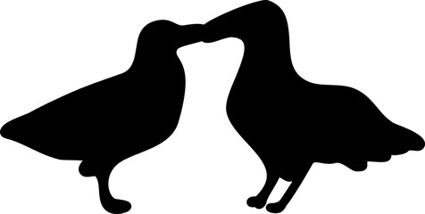 Lover bird graphic shape element design vector