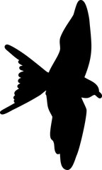 Bird graphic shape element design vector