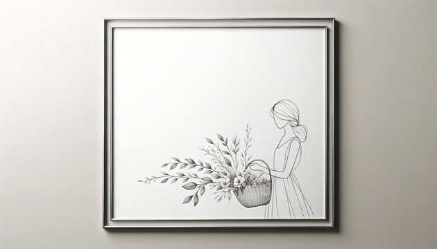 frame with flowers