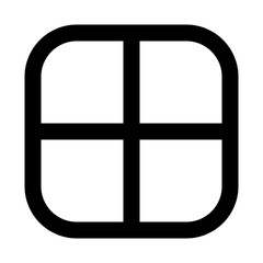 Obraz premium Border Line UI Icon