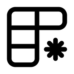 Obraz premium Freeze Line UI Icon