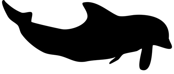 Black Living under the sea vector shape