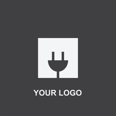 electric plugs simple logo