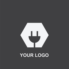 electric plugs simple logo