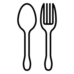 Spoon and fork icon for dining and restaurant