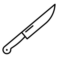 Kitchen knife icon for slicing food ingredients