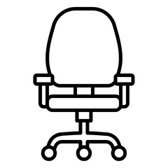 Office chair icon for sit when working