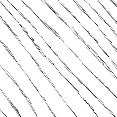 Wire with breaks and protruding ends in the form of diagonal lines