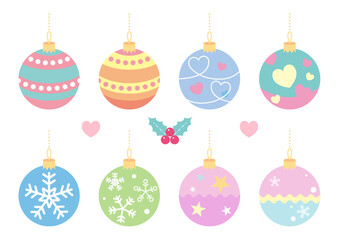 マットでかわいい、クリスマスボールセット