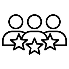 Employee Success icon line vector illustration