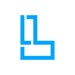 Monogram L design vector logo. Monogram initial letter mark L logo design. Monogram design vector logo. Monogram initial letter mark L logo design. Simple L monogram