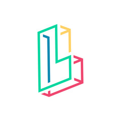 Monogram L design vector logo. Monogram initial letter mark L logo design. Monogram design vector logo. Monogram initial letter mark L logo design. Simple L monogram