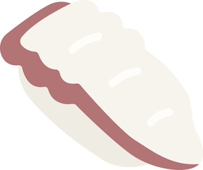 タコの寿司のアイコンのイラスト