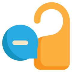 hotel service tag distrube flat style