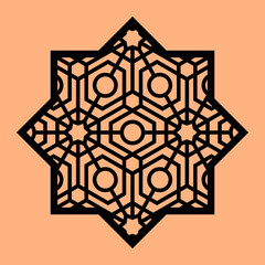 Simple Vector Pattern for CNC Laser Cutting, Decoration, and Ornament