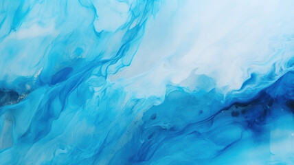 Abstract art blue paint background with liquid fluid grunge texture