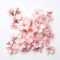 Obraz premium cherry blossom sakura isolated white in close up