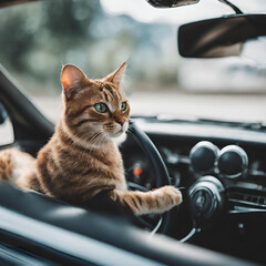 cat in car