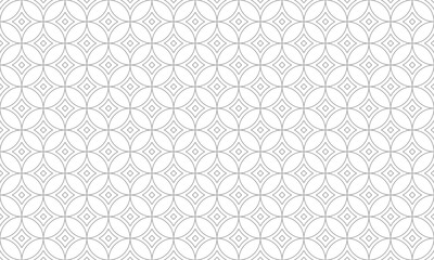 Grey abstract geometric circle seamless pattern. Vector Repeating Texture.