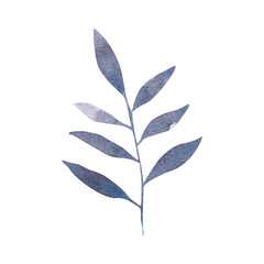 Modern Purple Leaf Graphic Element