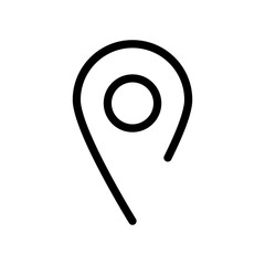 Pin map icon line design template vector isolated