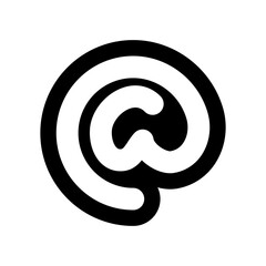 Email at icon line design template vector isolated