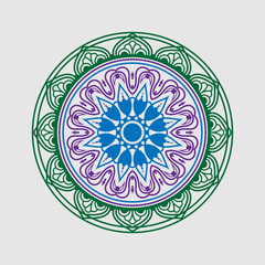 mandala Coloring Free Vector