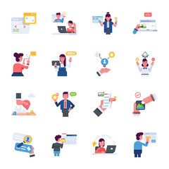 Modern Set of Web Development Flat Icons 

