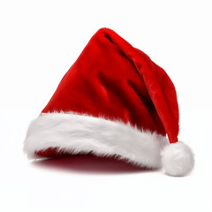 Obraz na płótnie Canvas Santa Claus red hat isolated on white background