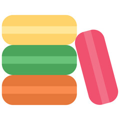 Macaroons icon. Flat design. For presentation, graphic design, mobile application.