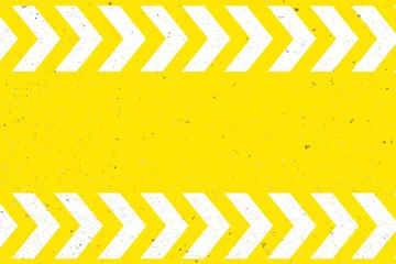 Foto op Plexiglas Chevron blancs sur asphalte peint en jaune  © Unclesam