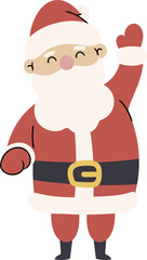 Cute santa christmas and Happy new year  element vector