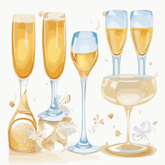 glasses of champagne