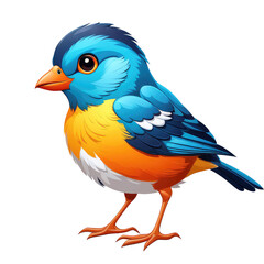 Fototapeta premium Pretty bird with a transparent backdrop