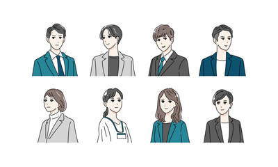 様々な職種のビシネスパーソンのイラスト