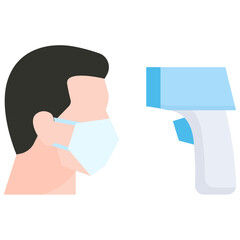 Thermo scan icon. Flat design. For presentation, graphic design, mobile application.