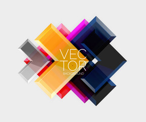 Obraz premium Arrow square geometric vector abstract background