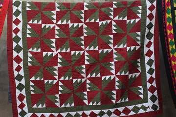 Obraz premium knitted fabric texture sindhi traditional rilli 