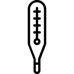 Thermometer icon. Outline design. For presentation, graphic design, mobile application.