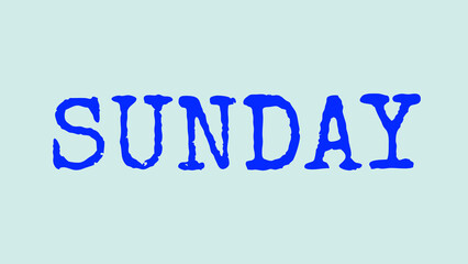 Happy Sunday Typography Flat Style Design Template Background.
Happy Sunday illustration.