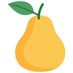 Pear iron icon. Flat design. For presentation, graphic design, mobile application.