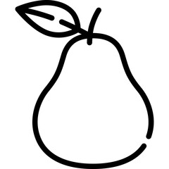 Pear iron icon. Outline design. For presentation, graphic design, mobile application.