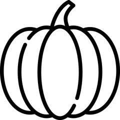 Prumpkin icon. Outline design. For presentation, graphic design, mobile application.