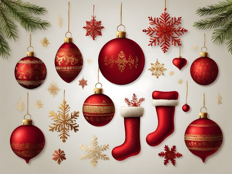 A Christmas vector image with isolated background