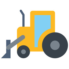 Bulldozer icon. Flat design. For presentation, graphic design, mobile application.